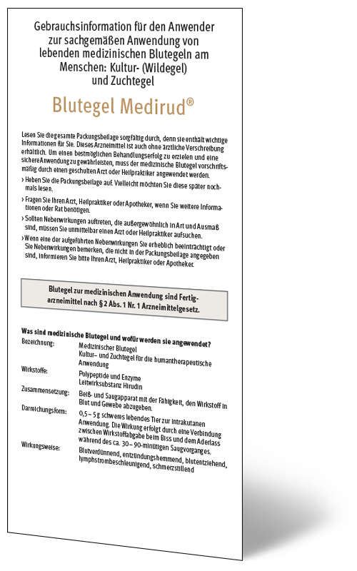 Notice d’utilisation Blutegel Medirud®